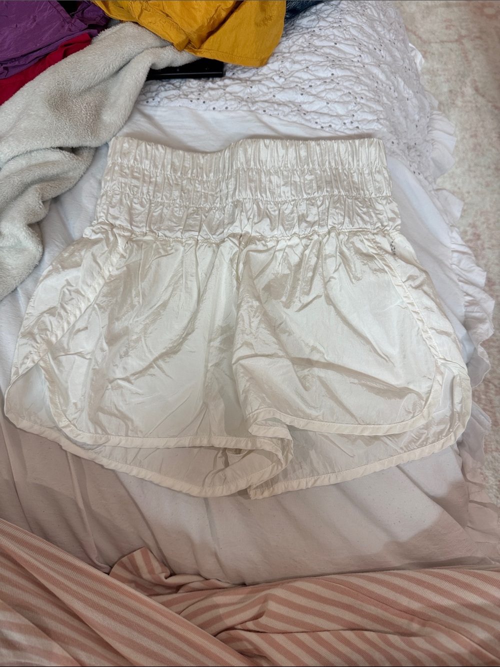 Free People Lightweight White High-Waist Women’s Shorts